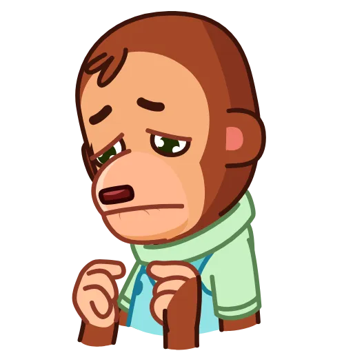 Стикер 21 Monkey Puppet