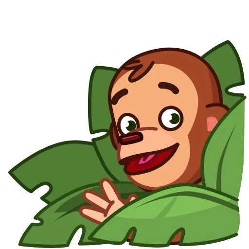 Стикер 25 Monkey Puppet