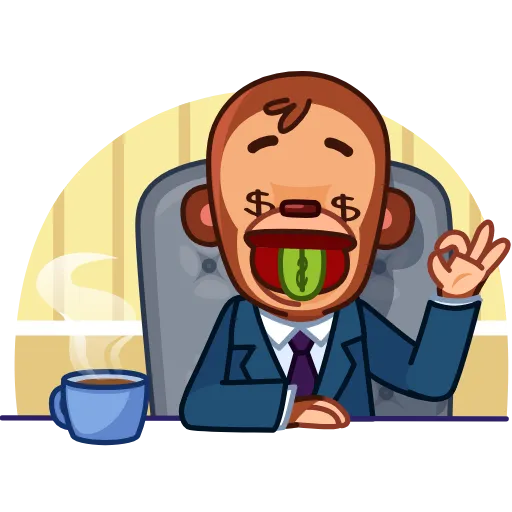 Стикер 27 Monkey Puppet
