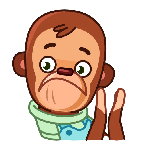 Стикер 7 Monkey Puppet