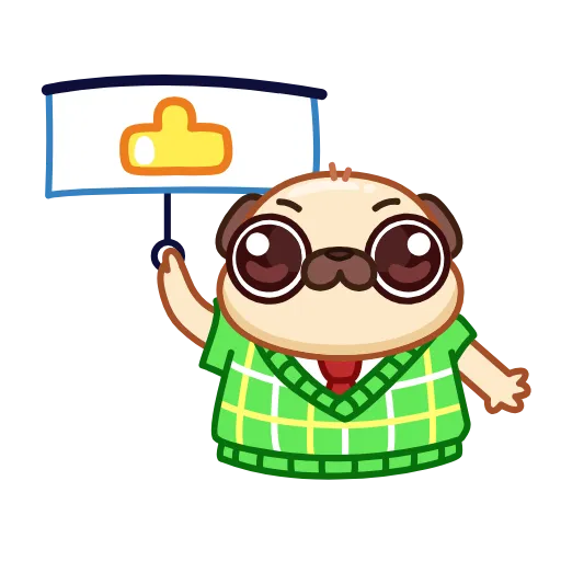 🖕 Эмодзи «Мопс» для Telegram