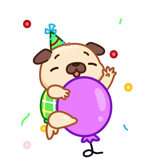 🥳 Эмодзи «Мопс» для Telegram