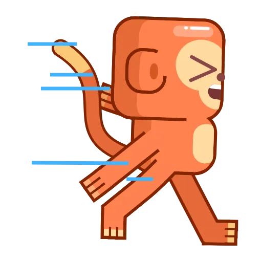 Стикер 21 Movin' Monkey -