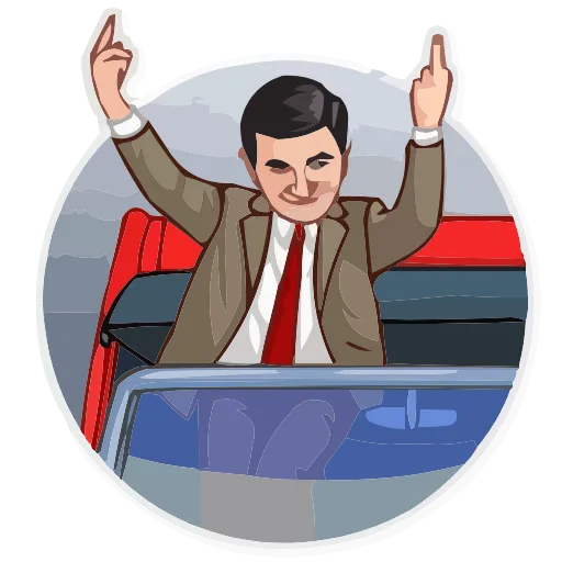 Стикер 7 Mr.Bean