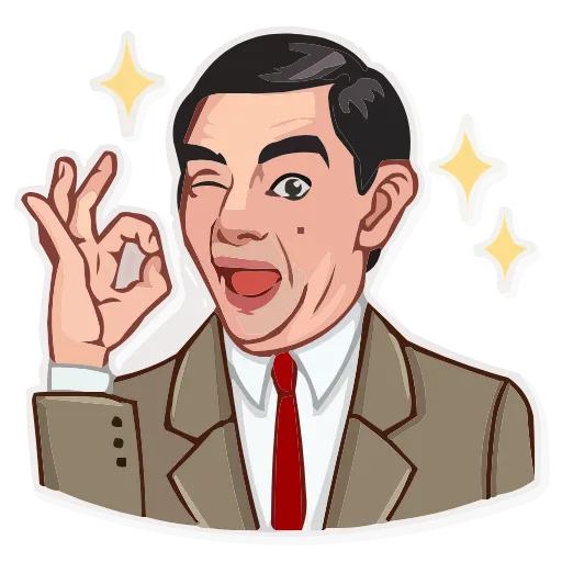 Стикер 6 Mr.Bean