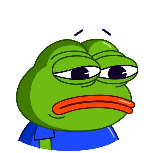 ☹️ Эмодзи «Mr.Pepe» для Telegram