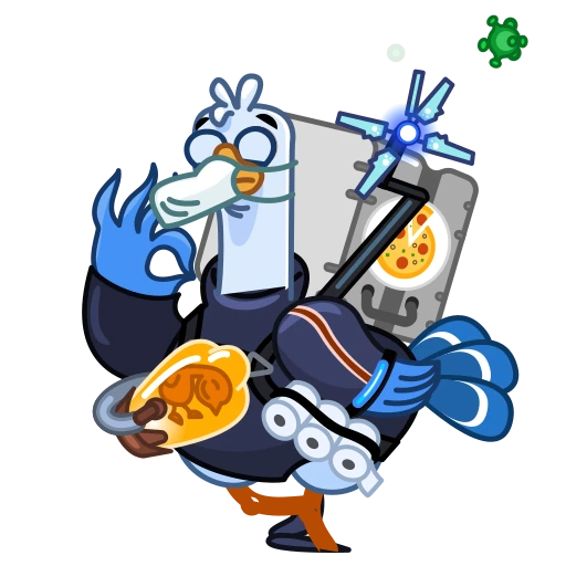 🦠 Стикер «Seagull Sam» для Telegram
