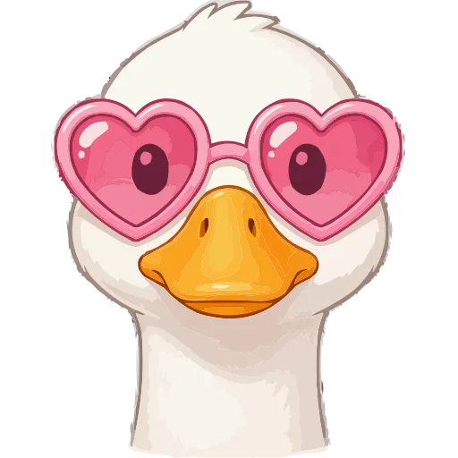 🪿 Эмодзи «Розовые буквы, мультяшные звери» для Telegram