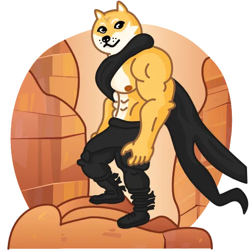 Стикер 18 Muscle Dog