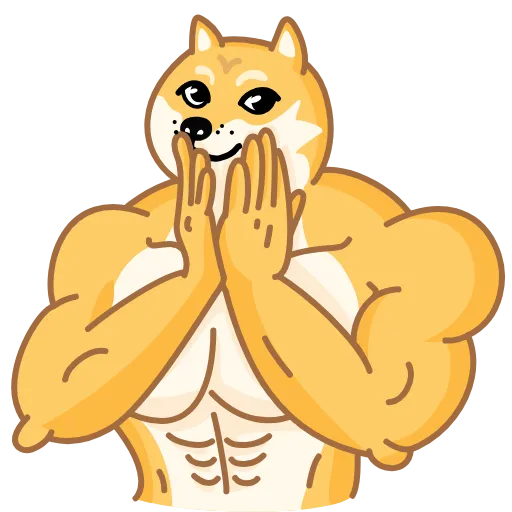 Стикер 16 Muscle Dog