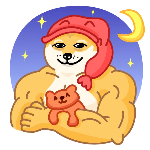 Стикер 21 Muscle Dog