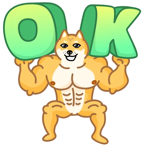 Стикер 13 Muscle Dog