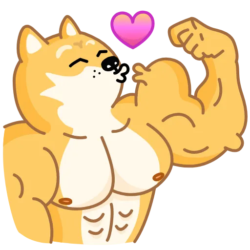 Стикер 12 Muscle Dog