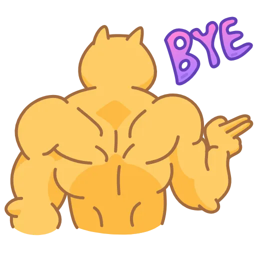 Стикер 21 Muscle Doge