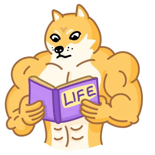 Стикер 30 Muscle Doge
