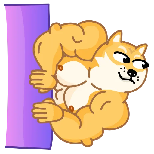 Стикер 31 Muscle Doge