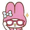 Стикер 7 ✌️Зайка My Melody