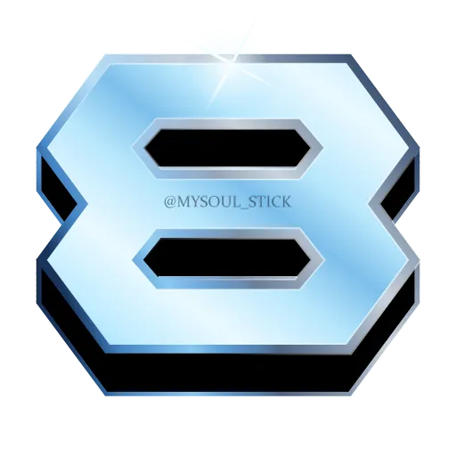 8️⃣ Эмодзи «Голубые анимированные буквы, разделители, иконки» для Telegram