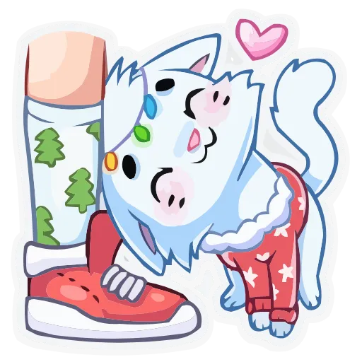 Стикер 19 animals #cute #our #static #vector #vk #xmas