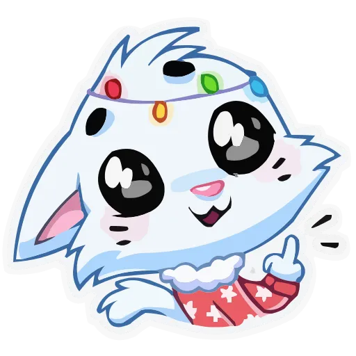 Стикер 42 animals #cute #our #static #vector #vk #xmas