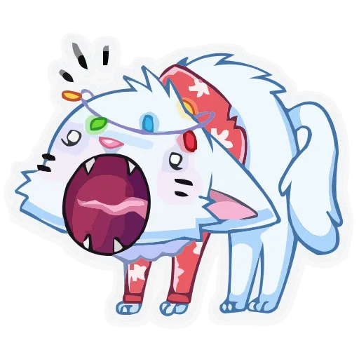 Стикер 16 animals #cute #our #static #vector #vk #xmas