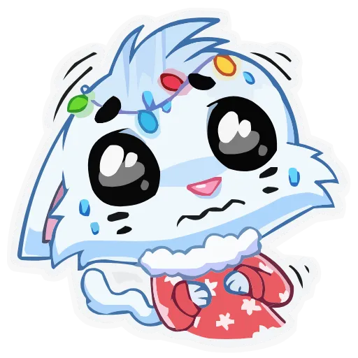 Стикер 17 animals #cute #our #static #vector #vk #xmas