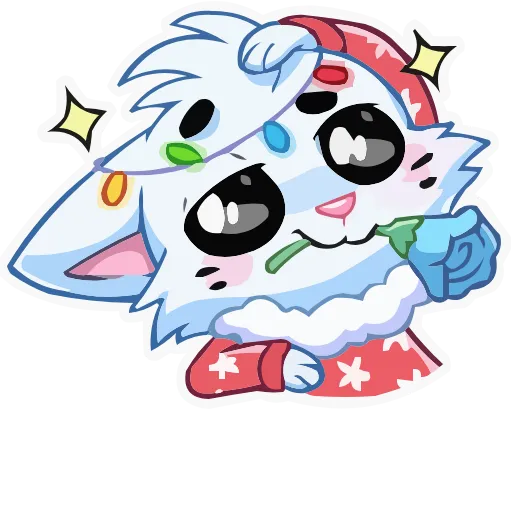 Стикер 35 animals #cute #our #static #vector #vk #xmas