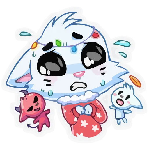 Стикер 34 animals #cute #our #static #vector #vk #xmas