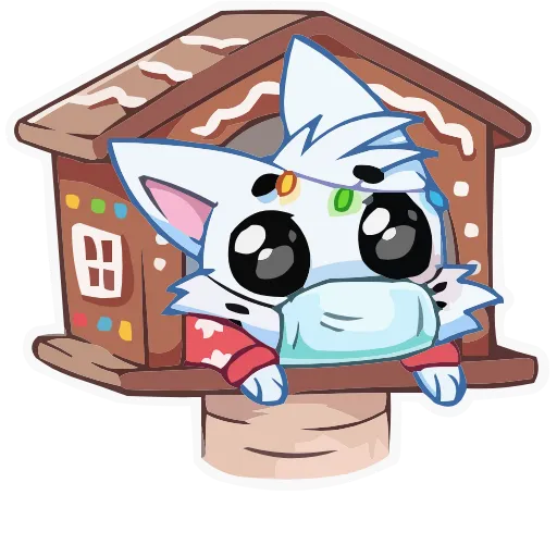 Стикер 5 animals #cute #our #static #vector #vk #xmas
