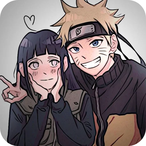 ❤ Стикер «Naruto and Hinata» для Telegram