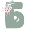 Стикер 2 Весенние буквы с цветами