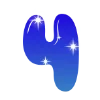 ❤️ Эмодзи «Sky - буквы в виде звёздного неба» для Telegram