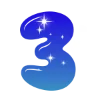 ❤️ Эмодзи «Sky - буквы в виде звёздного неба» для Telegram