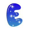 ❤️ Эмодзи «Sky - буквы в виде звёздного неба» для Telegram