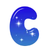 ❤️ Эмодзи «Sky - буквы в виде звёздного неба» для Telegram