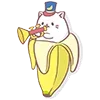 Стикер 8 Neko Banana Cat