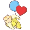 Стикер 22 Neko Banana Cat
