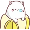 Стикер 37 Neko Banana Cat