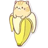 Стикер 4 Neko Banana Cat