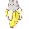 Стикер 2 Neko Banana Cat
