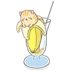 Стикер 23 Neko Banana Cat