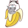 Стикер 14 Neko Banana Cat