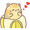 Стикер 36 Neko Banana Cat