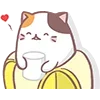Стикер 39 Neko Banana Cat