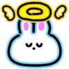 Стикер 32 Neon Bunny