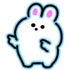 Стикер 8 Neon Bunny