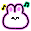 Стикер 39 Neon Bunny