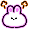 Стикер 33 Neon Bunny