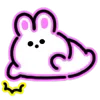 Стикер 5 Neon Bunny