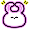 Стикер 15 Neon Bunny